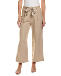 CeCe Cece Tie Waist Wide Leg Linen-Blend Pant