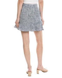 Cece Flounce Curved Hem Skirt
