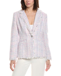 Cece Frayed Edge Straight Blazer