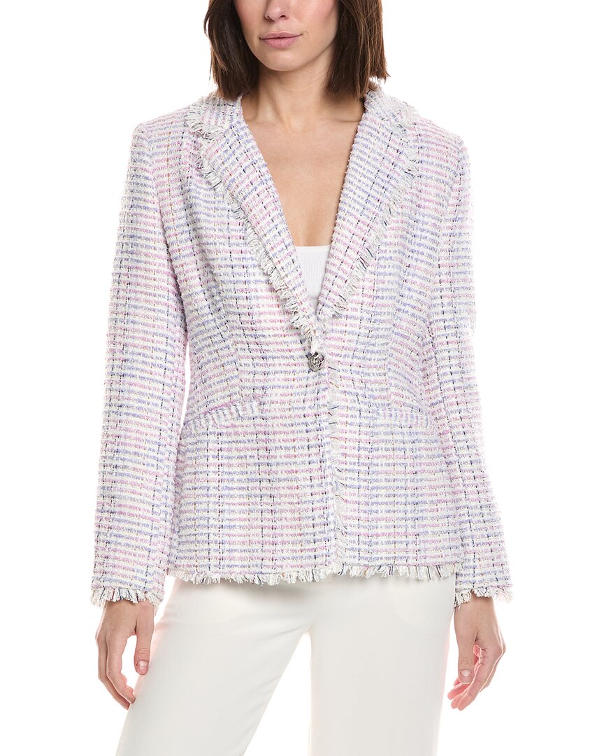Cece Frayed Edge Straight Blazer