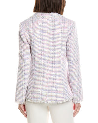 Cece Frayed Edge Straight Blazer