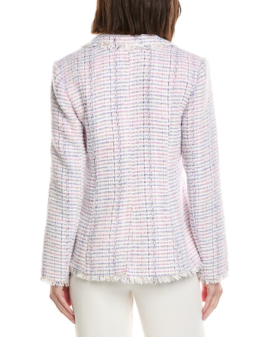 Cece Frayed Edge Straight Blazer