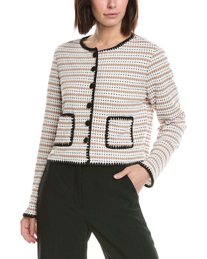 Cece Crochet Detailed Knit Cardigan