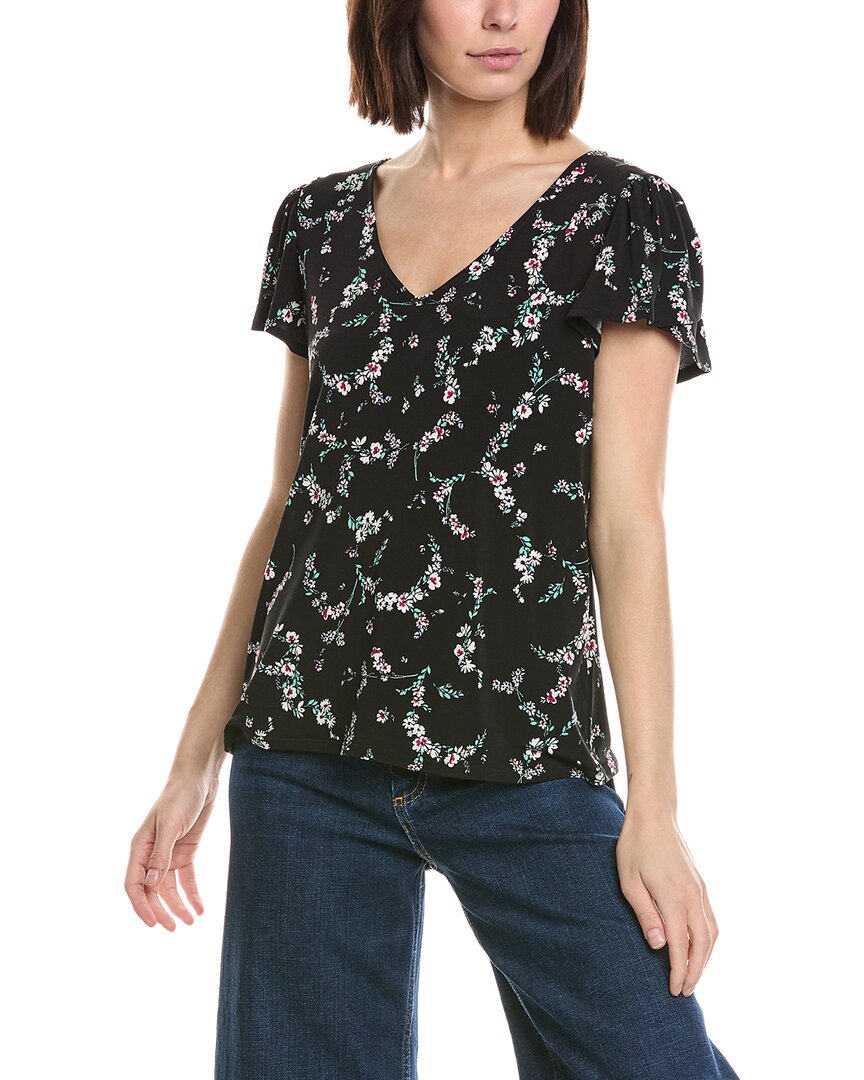 Cece V-Neck Tulip Sleeve Knit Top