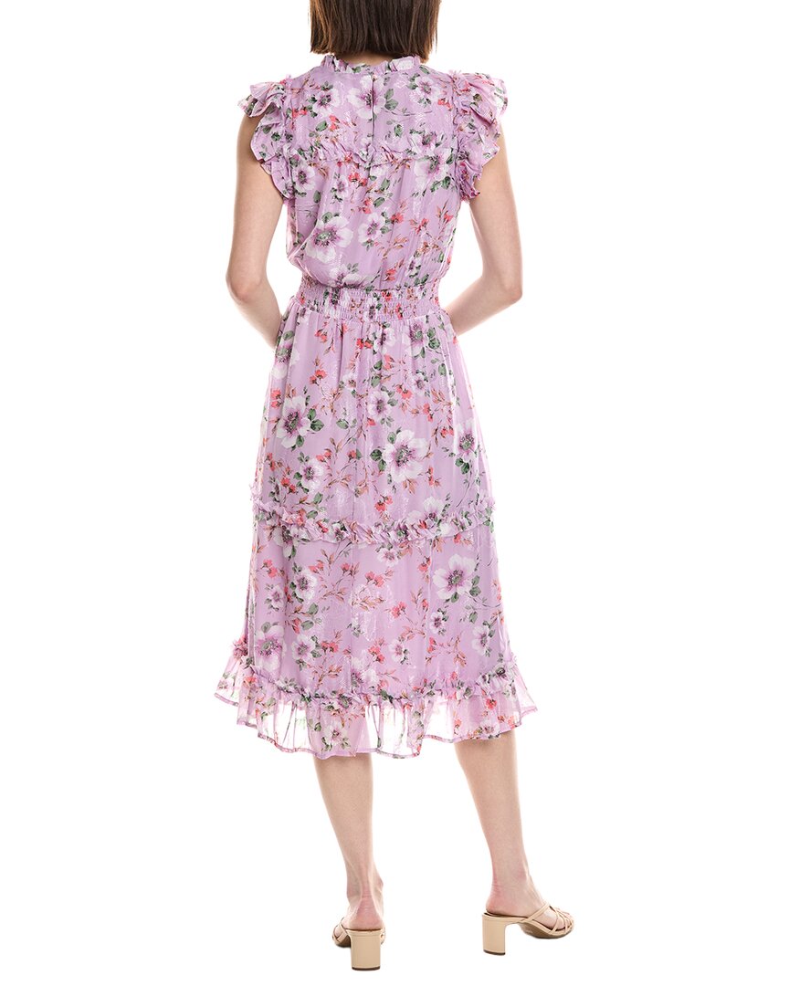 Cece Flutter Sleeve Smocked Waist Midi Dress
