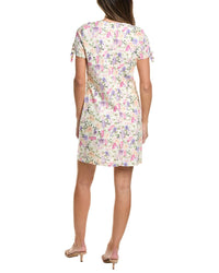 CeCe Cece Bow Detail Keyhole Linen-Blend Mini Dress
