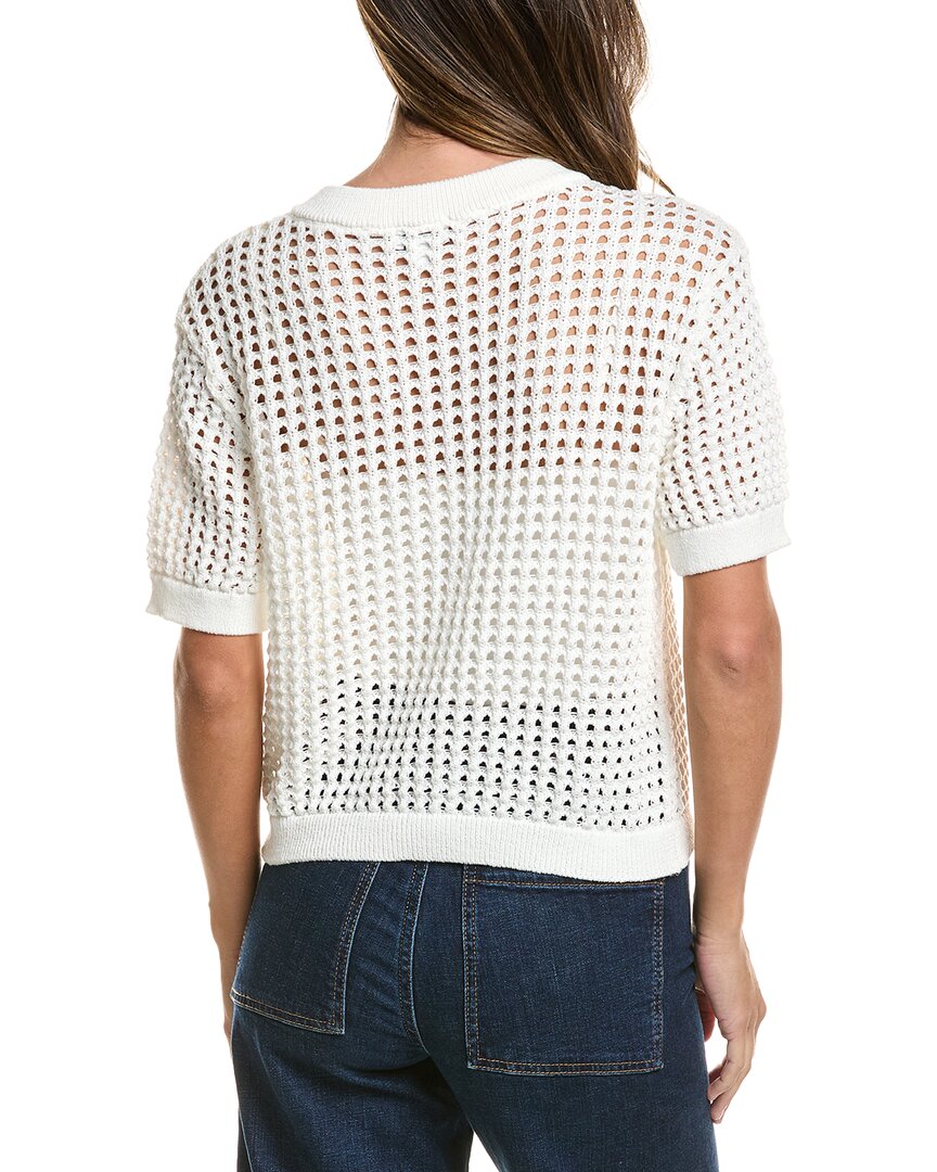 CeCe Cece Texture Mesh Cardigan