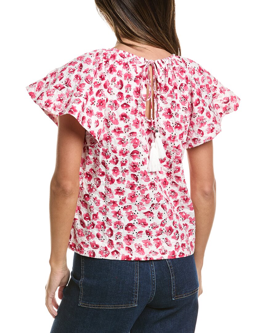 CeCe Cece Broderie Flare Sleeve Top