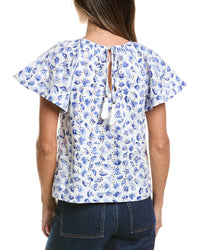 CeCe Cece Broderie Flare Sleeve Top