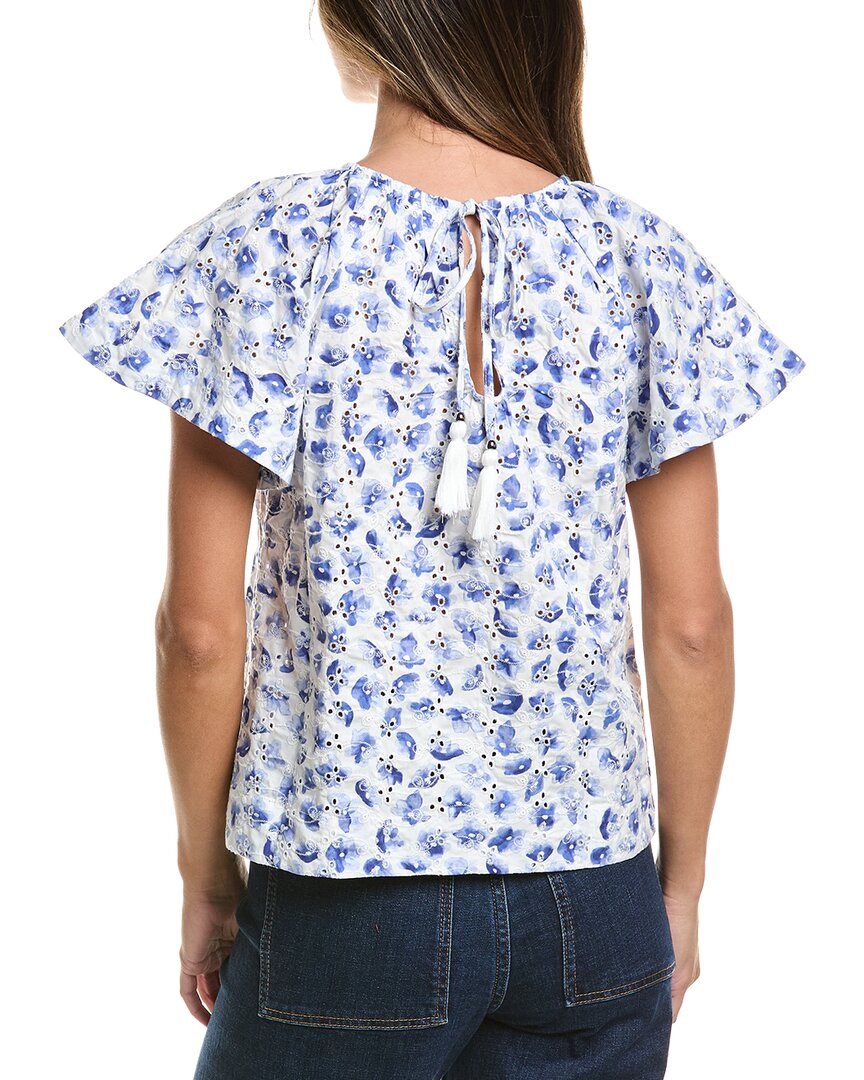 CeCe Cece Broderie Flare Sleeve Top