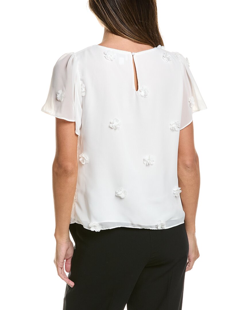 CeCe Cece Flutter Crewneck Flower Top