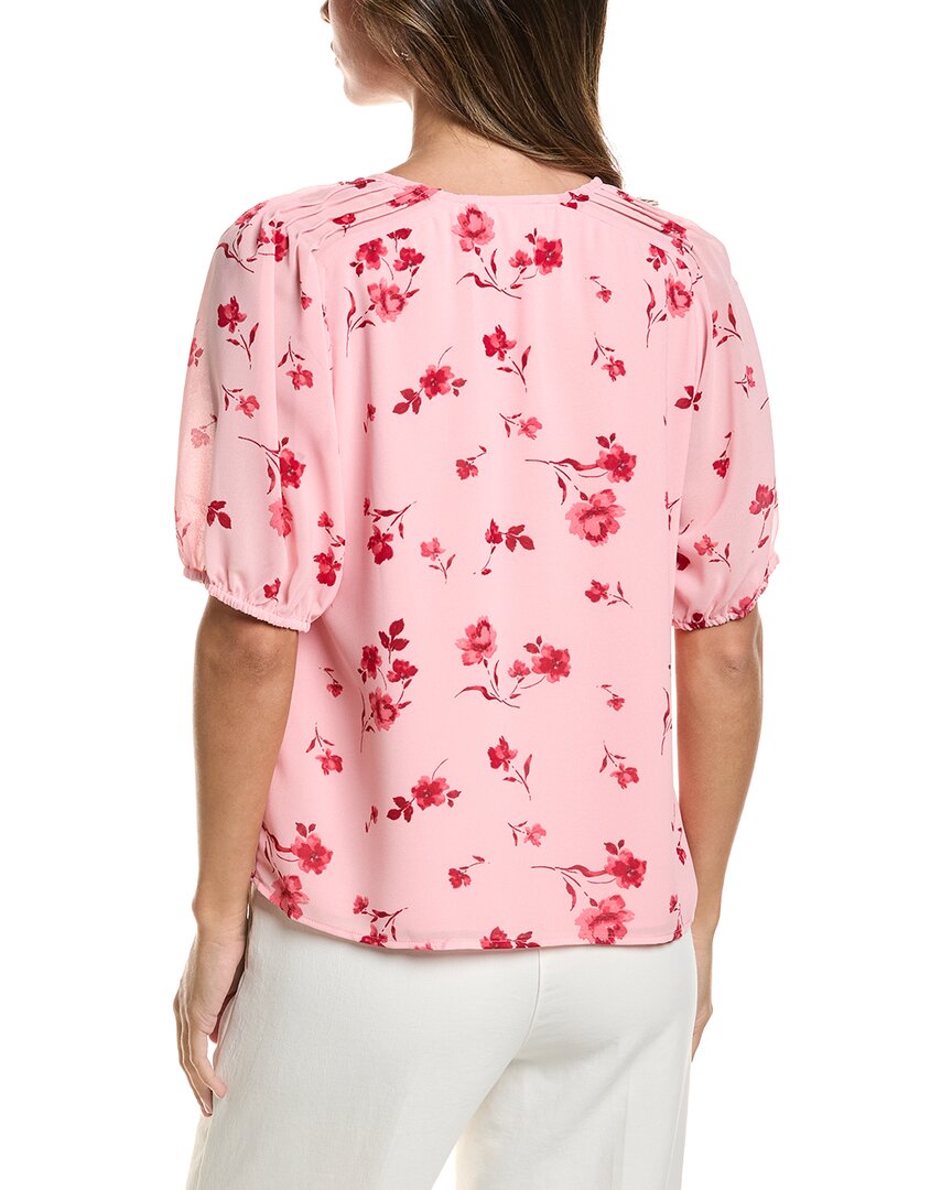 CeCe Cece V-Neck Pintuck Blouse