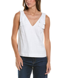 CeCe Cece Bow Strap Linen-Blend Tank