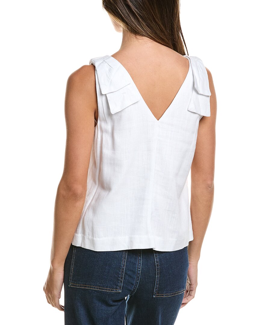 CeCe Cece Bow Strap Linen-Blend Tank