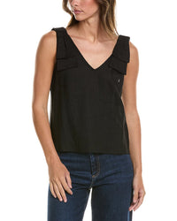 CeCe Cece Bow Strap Linen-Blend Tank