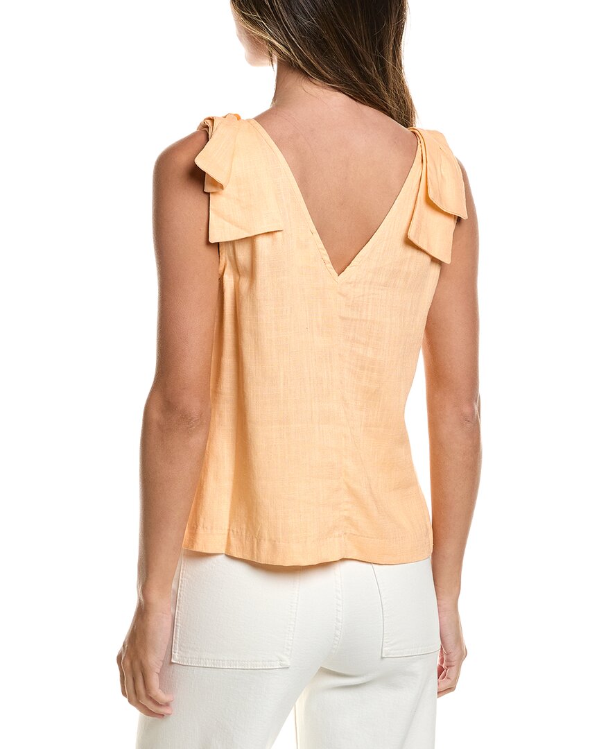 CeCe Cece Bow Strap Linen-Blend Tank