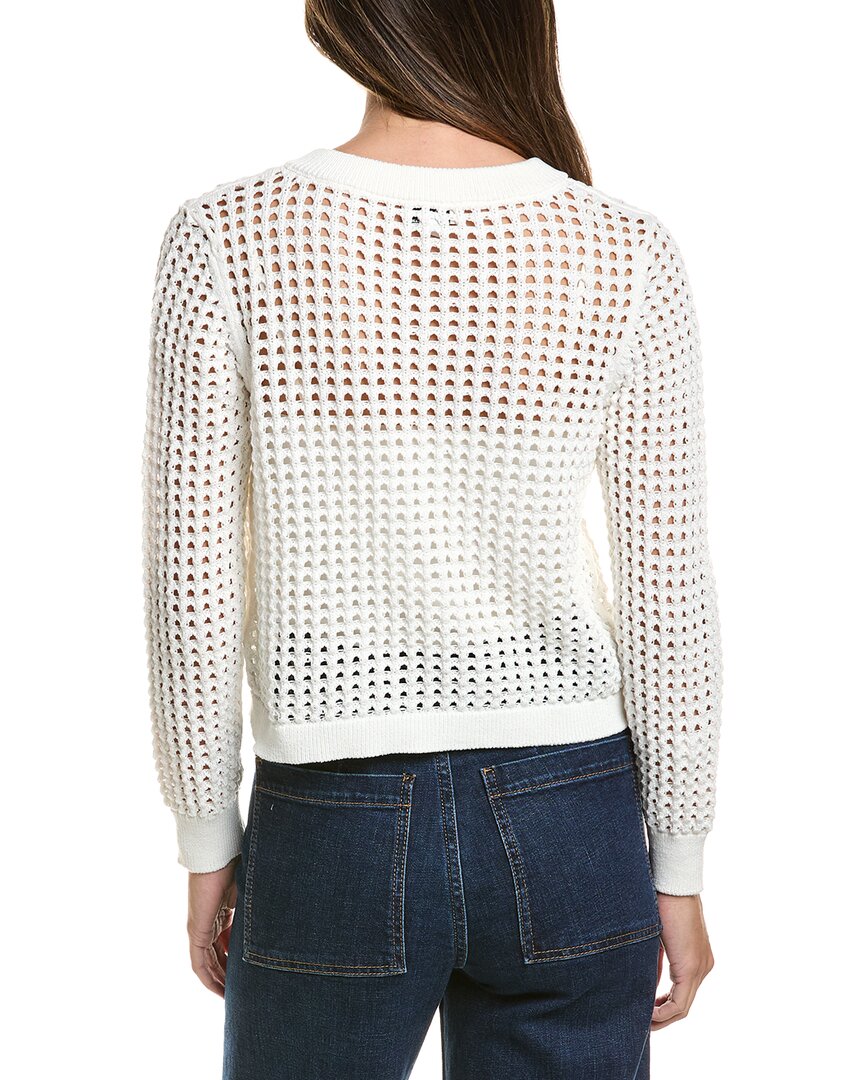 Cece Texture Mesh Long Sleeve Cardigan