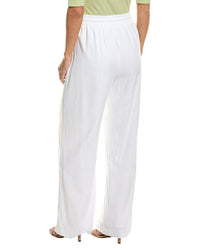 CeCe Cece Wavy Tapered Linen-Blend Pant