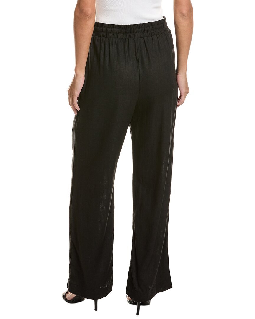 CeCe Cece Wavy Tapered Linen-Blend Pant
