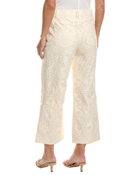 CeCe Cece Straight Leg Denim Eyelet Pant