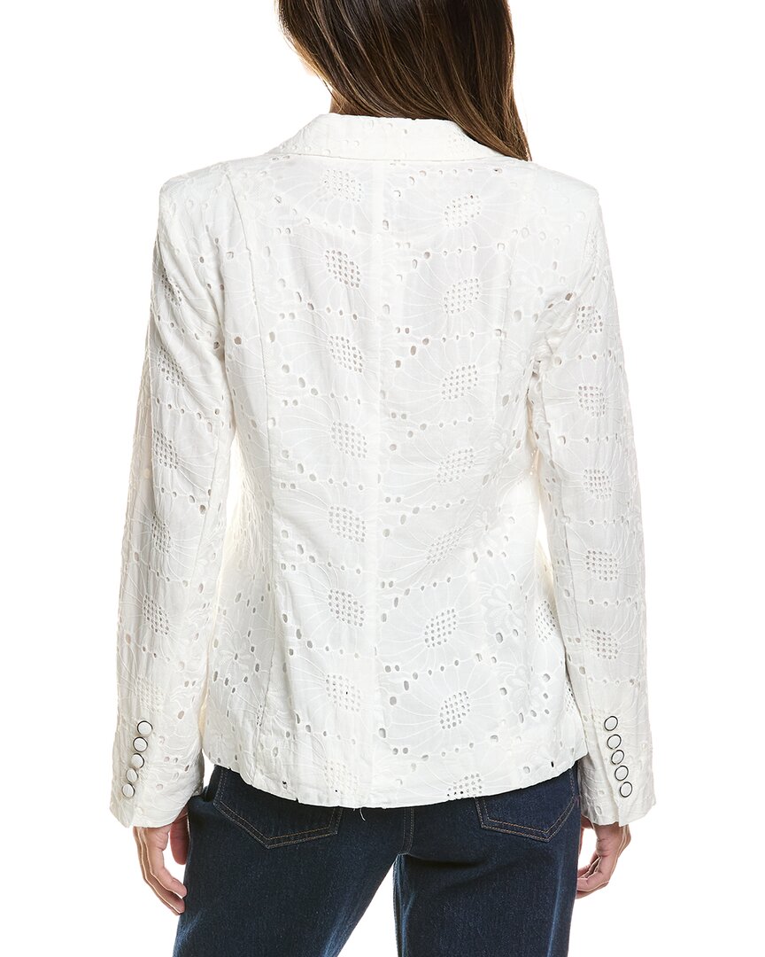 CeCe Cece Broderie Straight Blazer