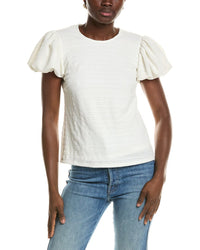CeCe Cece Texture Knit Bubble Sleeve Top