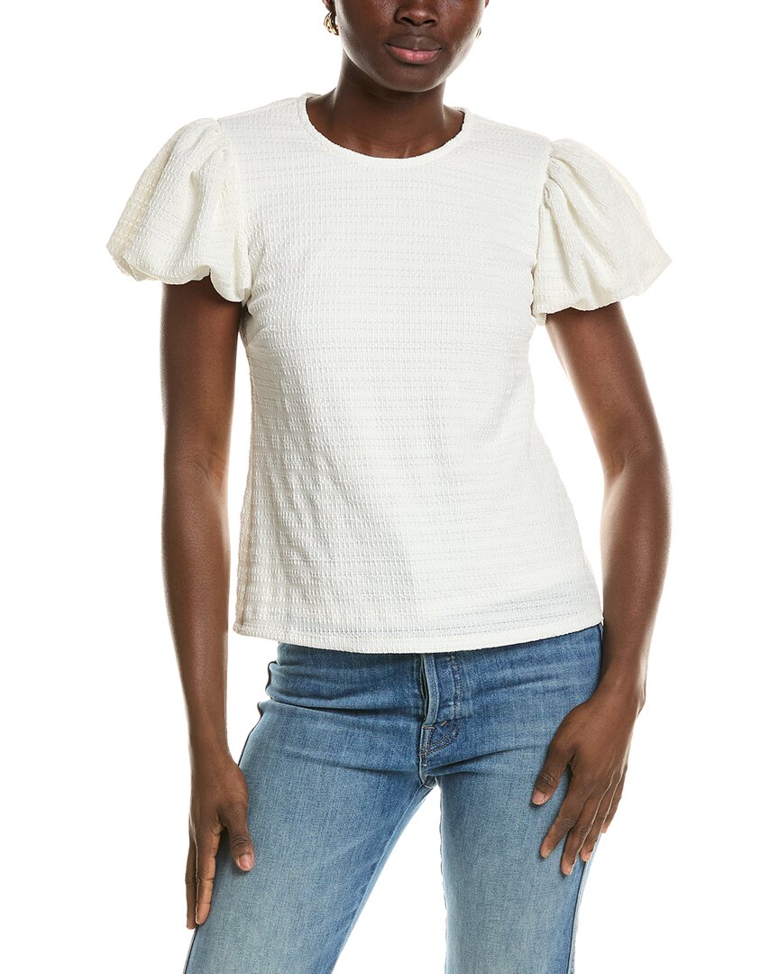 CeCe Cece Texture Knit Bubble Sleeve Top