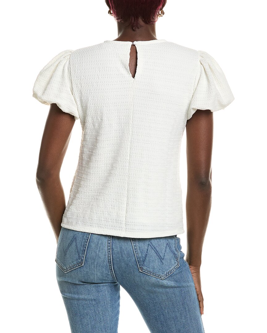 CeCe Cece Texture Knit Bubble Sleeve Top