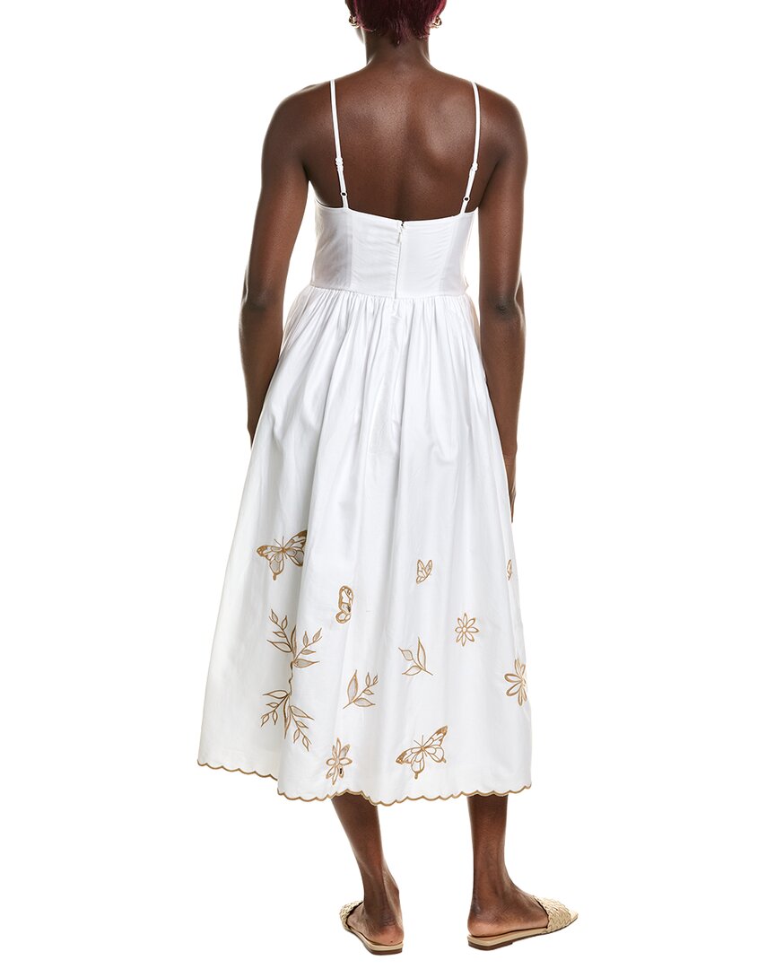 CeCe Cece Spaghetti Strap Twist Bodice Midi Dress
