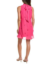 CeCe Cece Flower Tie Neck Mini Dress