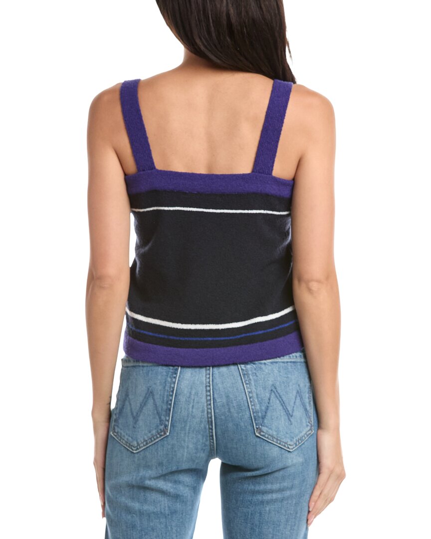 St. John Two Stripe Wool-Blend Tank Top