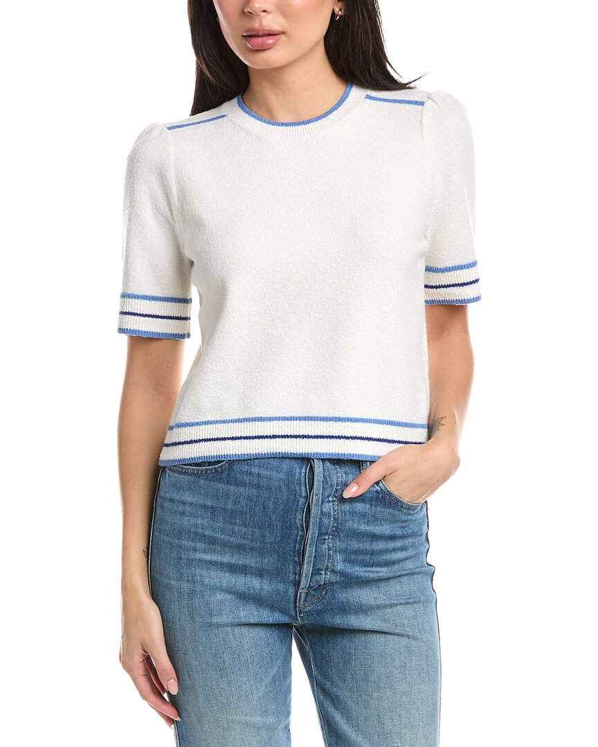 St. John Rib Striped Wool-Blend Sweater