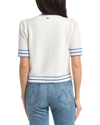 St. John Rib Striped Wool-Blend Sweater