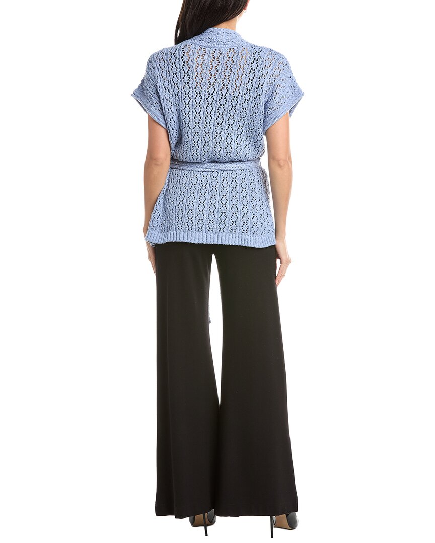St. John Belted Wrap Cardigan