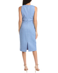 St. John Contrast Framed Sheath Dress