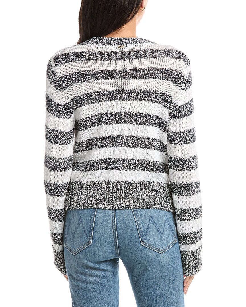 St. John Relaxed Crewneck Striped Sweater