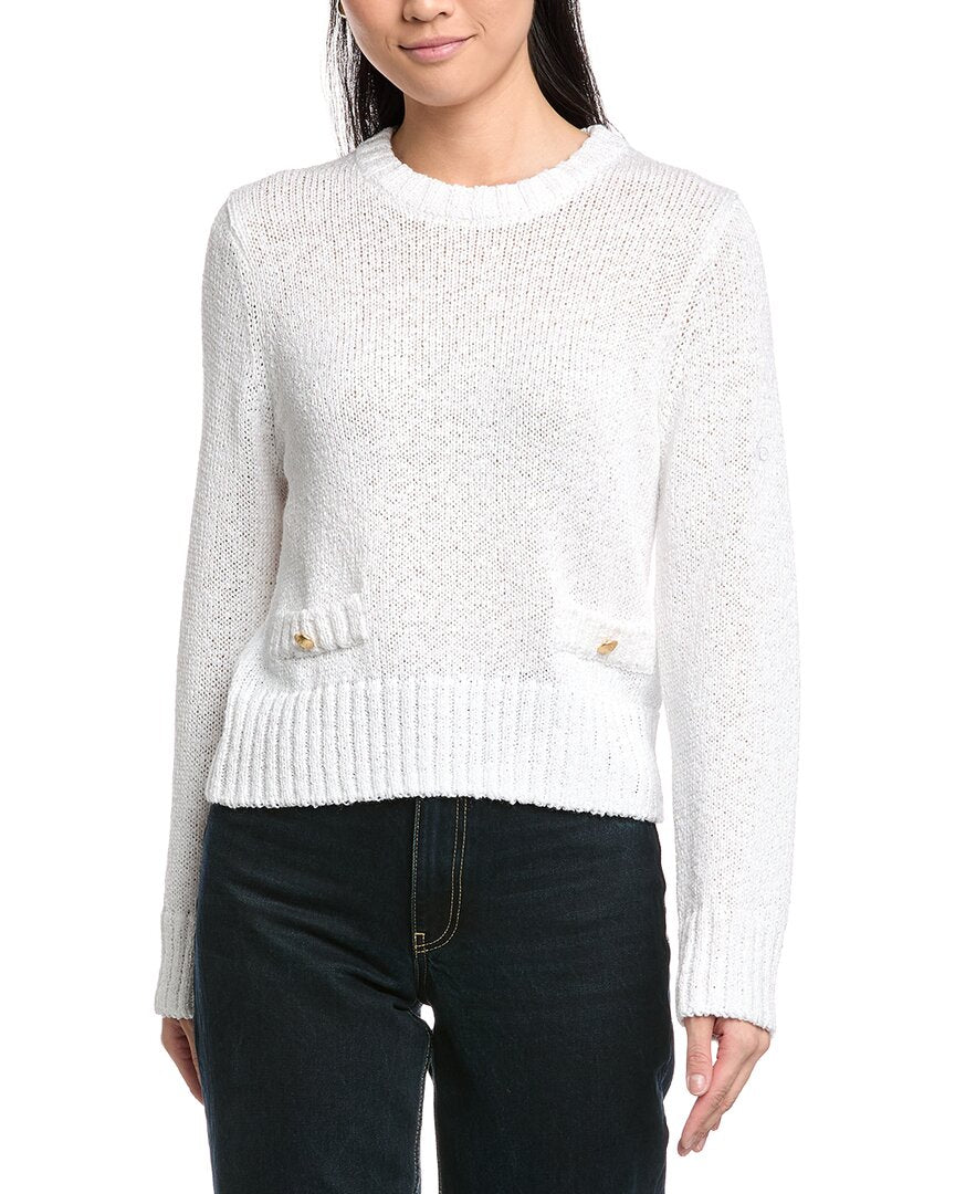 St. John Relaxed Crewneck Striped Sweater