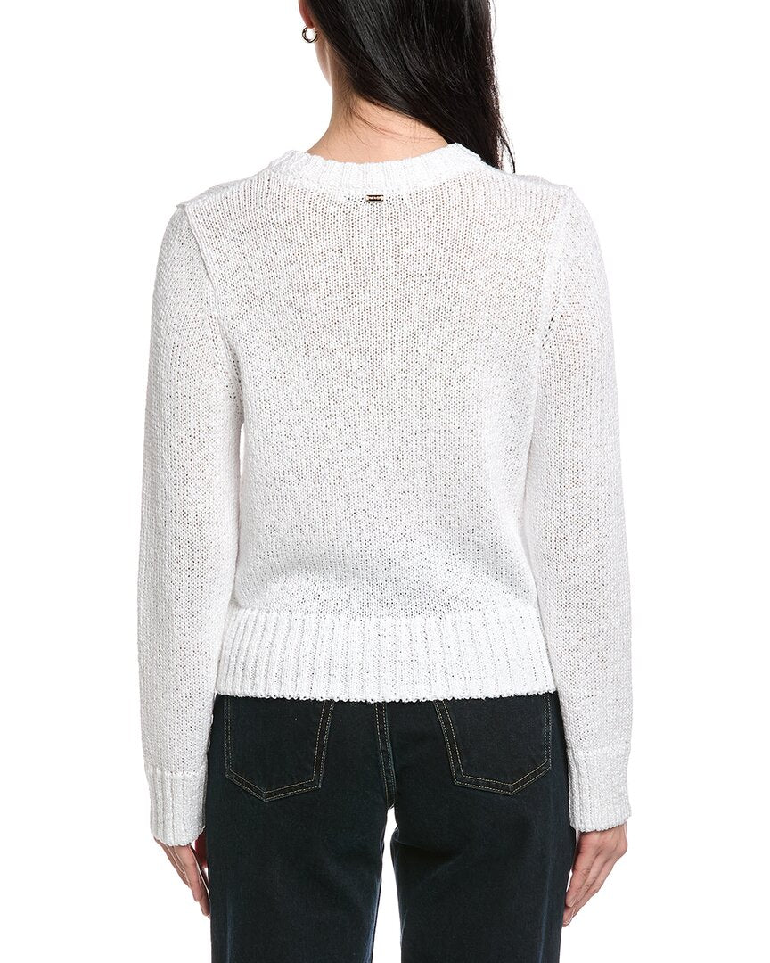 St. John Relaxed Crewneck Striped Sweater