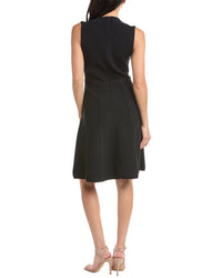 St. John Flared Knit Midi Dress