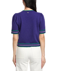 St. John Rib Striped Wool-Blend Sweater