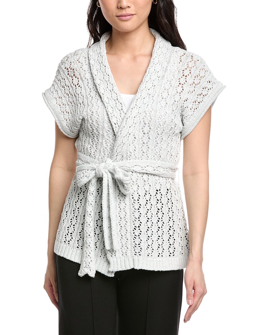 St. John Wrap Belted Cardigan