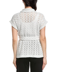 St. John Wrap Belted Cardigan
