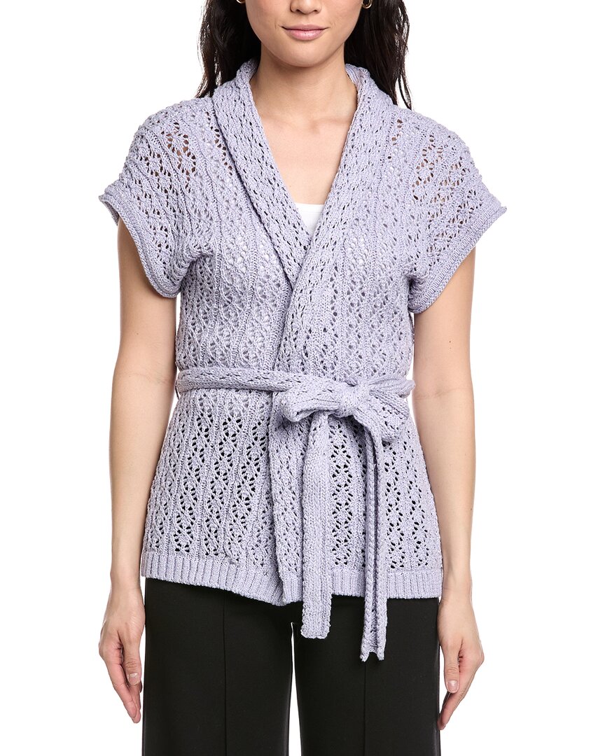 St. John Wrap Belted Cardigan