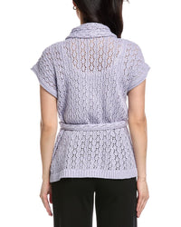 St. John Wrap Belted Cardigan