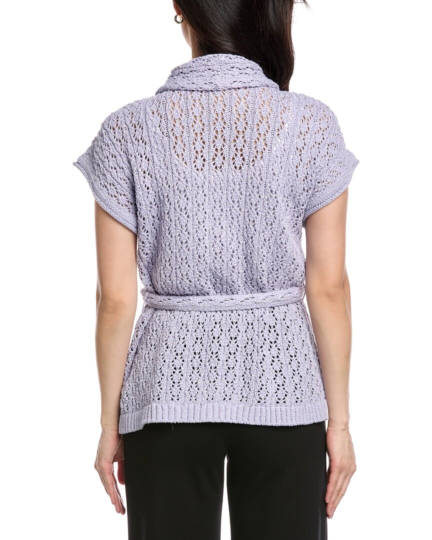 St. John Wrap Belted Cardigan