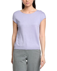 St. John Open Neck Cashmere-Blend Sweater