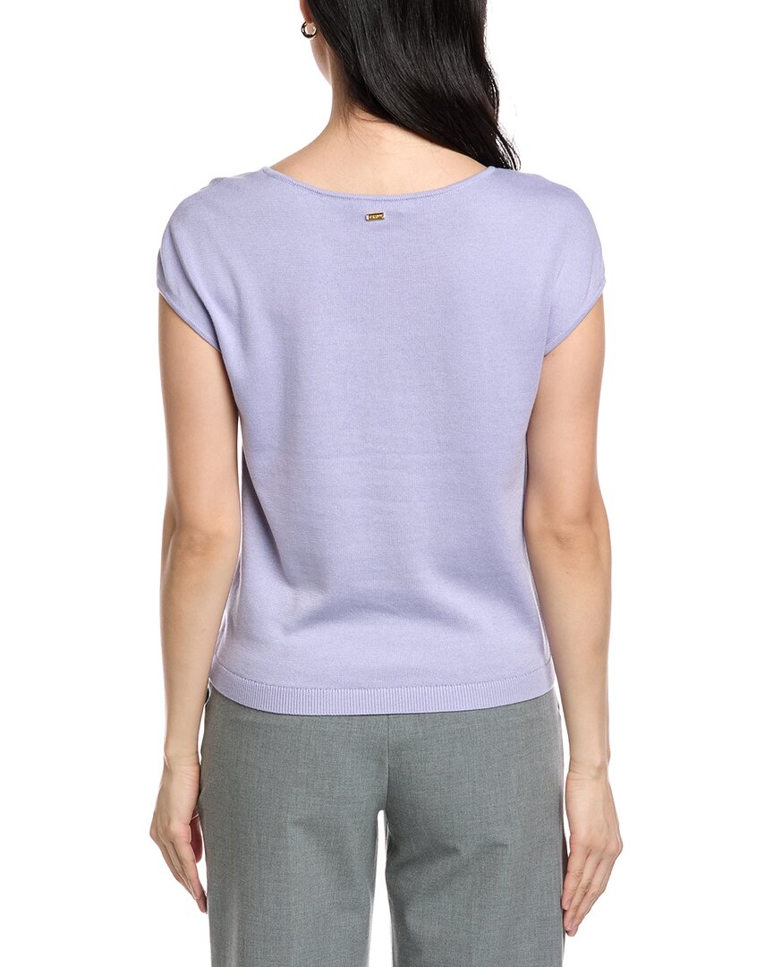 St. John Open Neck Cashmere-Blend Sweater