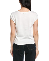 St. John Open Neck Cashmere-Blend Sweater