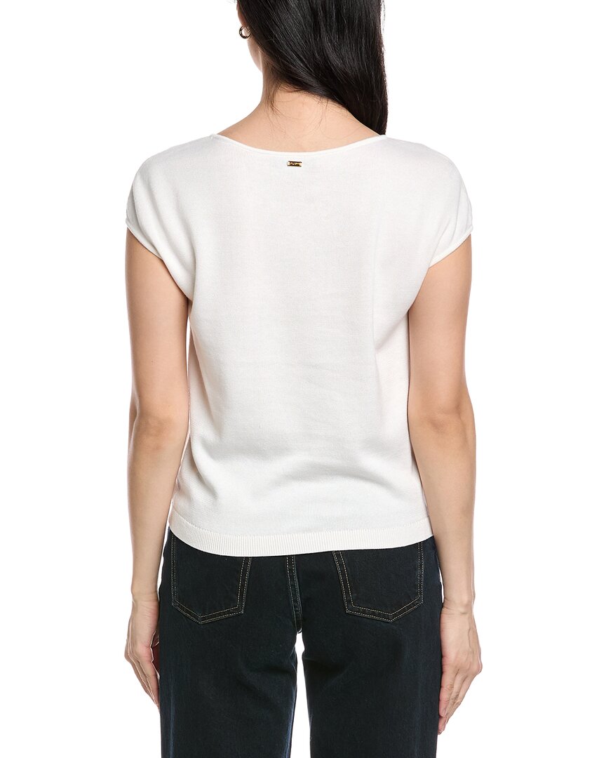 St. John Open Neck Cashmere-Blend Sweater