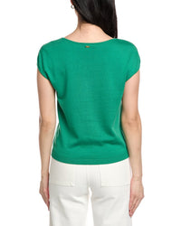 St. John Open Neck Cashmere-Blend Sweater